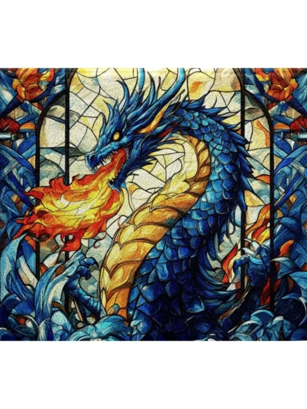 Western Dragon Kids Bath Mats,Flame Dragon Scale Gothic Trippy Mats Rugs for Boy